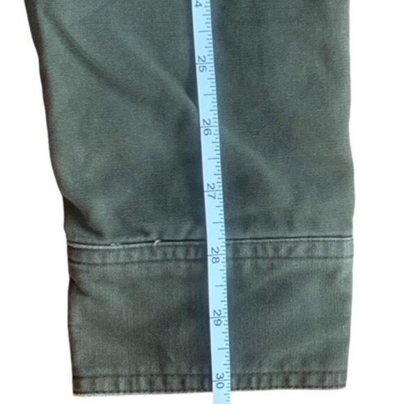 Women’s 12-14 Large Green Buttoned-Up Hooded Linen Coat - Picture 8 of 11